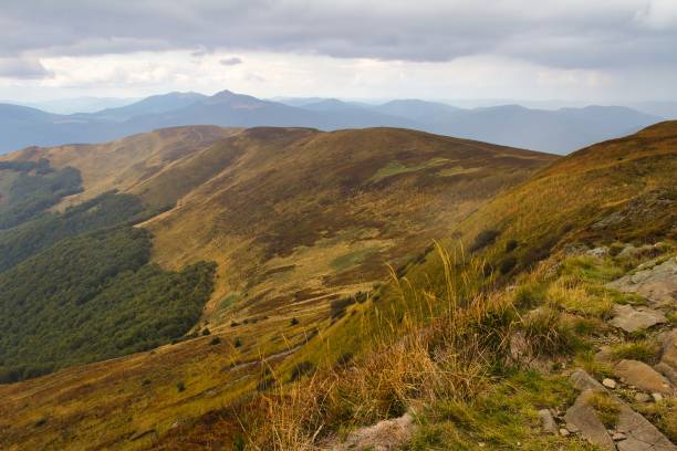 istock View on the mountain peaks in the Bieszczady 1446040559