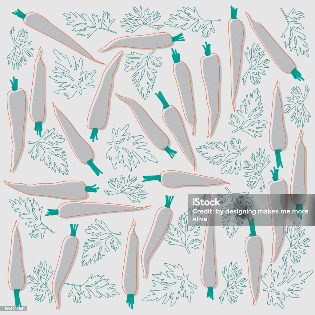 Print Pattern Background With Line Art Of Carrots Design For Kitchen Wallpaper Template Stock Illustration - Download Image Now - iStock Print Pattern Background With Line Art Of Carrots Design For Kitchen Wallpaper Template Stock Illustration - Download Image Now - iStock
