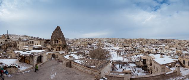 Goreme Town in Cappadocia, Turkey.