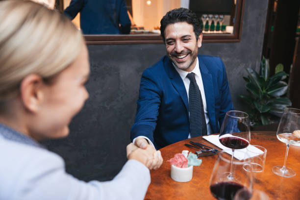istock Greetings at a business lunch with different corporates 1446050486