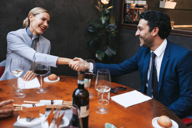istock Greetings at a business lunch with different corporates 1446051675