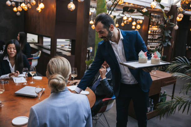 istock Business people dining in a luxury restaurant 1446051840