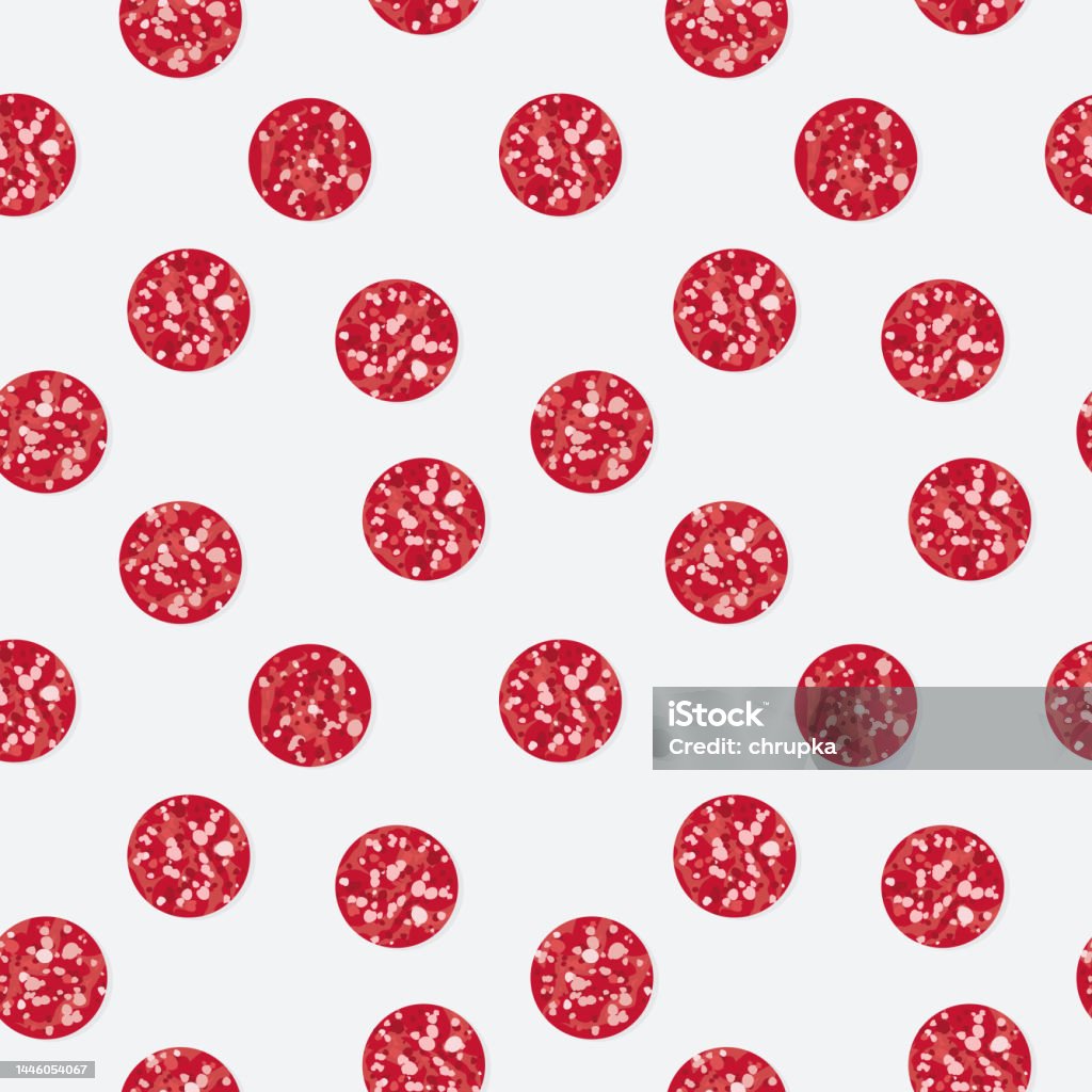 Salami Pattern Salami Slices Seamless Pattern Restaurant Pizza Kitchen Menu Background ...