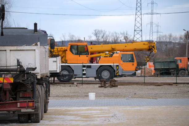 truck equipped with crane