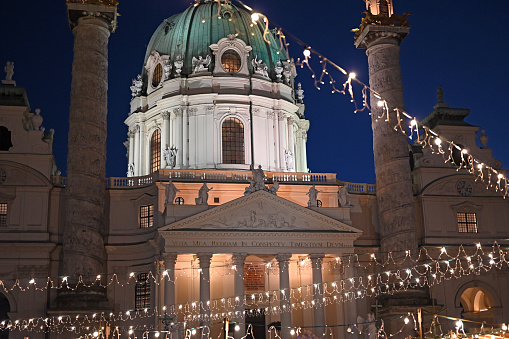 Church of St.Charles Karlskirche Christmas season