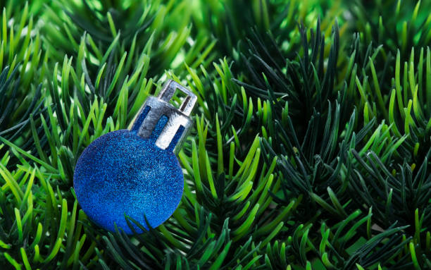 Christmas Decoration with Baubles and Holiday Lights