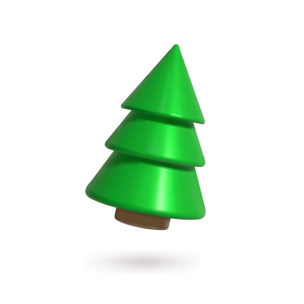 istock 3d Christmas sparkling bright tree. Merry Christmas and Happy New Year.Holiday elements. 3d rendering. Vector illustration 1446066926