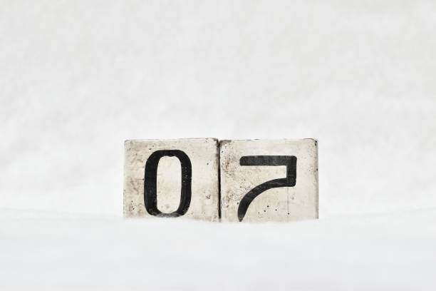 istock 07 calendar date number, white winter background copy space 1446079085
