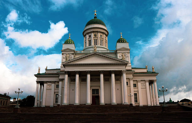 istock Low angle view of old building against cloudy sky 1446079549