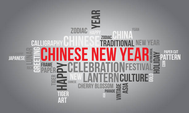 istock Chinese New Year world cloud background. Cultural awareness Vector illustration design concept. 1446080186
