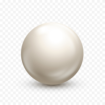 Billiard, white pool ball. Snooker or ping pong ball. 3D white realistic sphere or orb on transparent background. Vector illustration