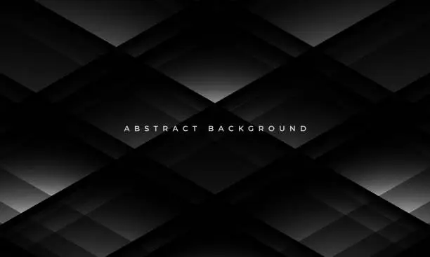 Vector illustration of Black modern abstract background dark gray presentation corporate concept.