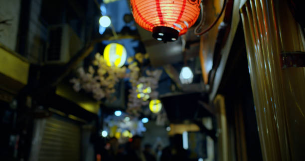 istock Lanterns Swaying in Tokyo Alleyway 1446089945