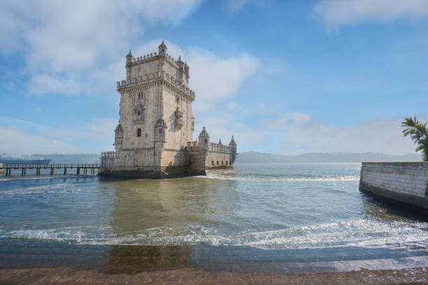 istock Belem Tower and Tagus River (Rio Tejo) - Lisbon, Portugal 1446090088