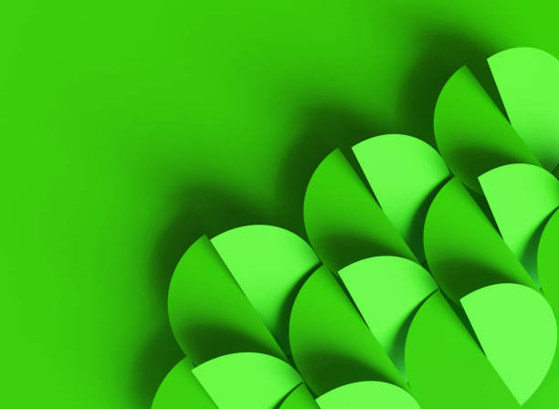 istock Green Abstract Background, paper cutting style 1446090128