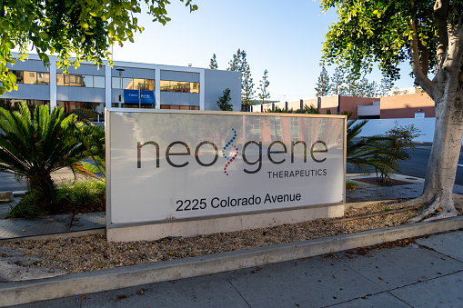Santa Monica, CA, USA - July 6, 2022: Neogene Therapeutics US Headquarters in Santa Monica, CA, USA. Neogene Therapeutics is a global, preclinical stage biotechnology company.