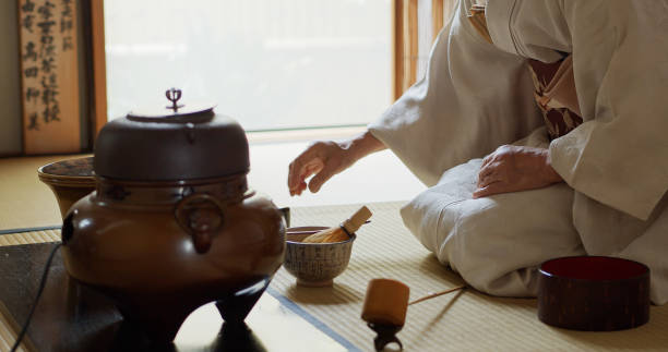 istock Tea Ceremony Host Whisking Tea in Bowl 1446100581