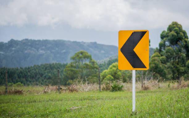 istock image of road traffic signs for caution and care while driving 1446103609