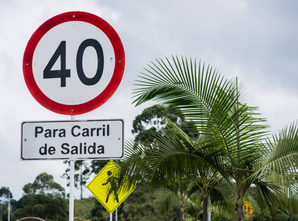 istock image of road traffic signs for caution and care while driving 1446104280