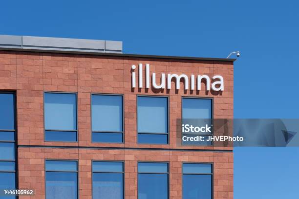 Illumina Headquarters In San Diego Stock Photo - Download Image Now - Blue, California, Close-up