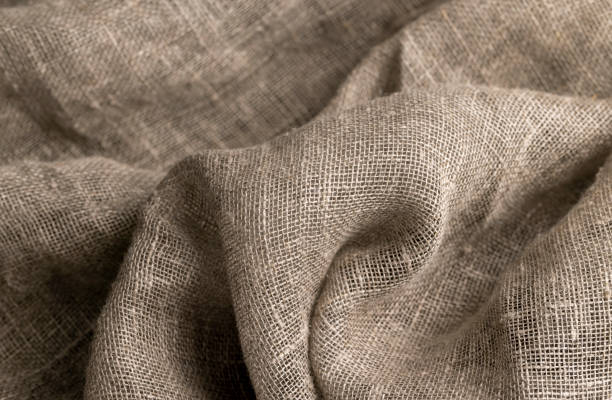 istock Grey linen fabric for sewing clothes and other things 1446106174