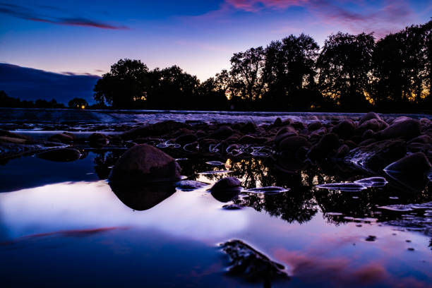 istock Purple dusk over water 1446106634