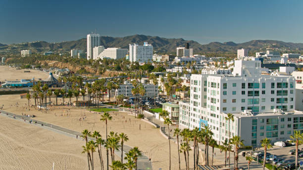 istock Aerial View of Santa Monica Beachfront 1446119227