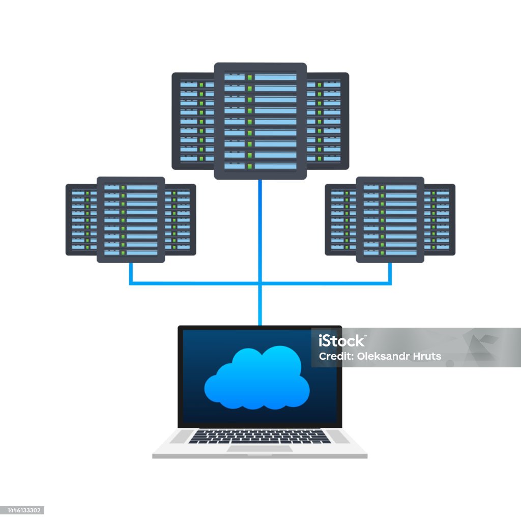 Db Server Images Distributed Database Data Storage Server Vector Stock Illustration ...