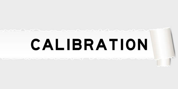 istock Ripped gray paper background that have word calibration under torn part 1446133935