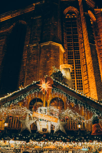 Holiday decorations in Europian Christmas market
