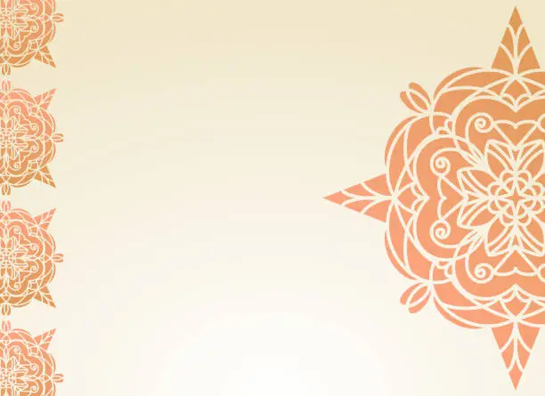 Vector illustration of Background with Vintage Mandala decorative elements vector design