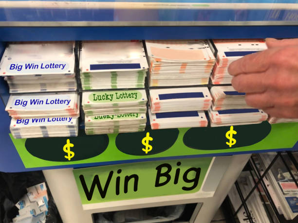 Lottery Ticket Counter stock photo