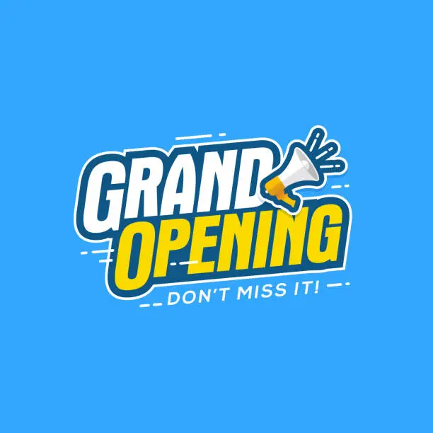 Vector illustration of Grand opening banner template