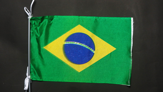 brazil flag texture as background