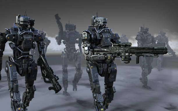 istock a group cyborgs mission warfare with clipping path. 1446155454