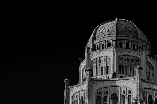 Fine art (edited) shot of the Bahá'í House of Worship located in Wilmette, Illinois.