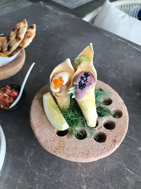 istock South American appetizer…Various Crispy Cones. 1446160095