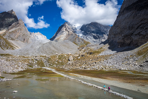 Cow lake, Lac des Vaches, in Vanoise national Park, Savoy, France