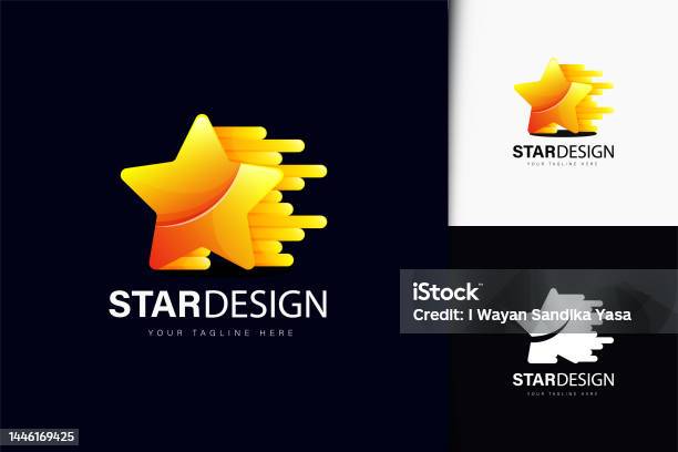 Star Design With Gradient Vector Illustration Stock Illustration ...