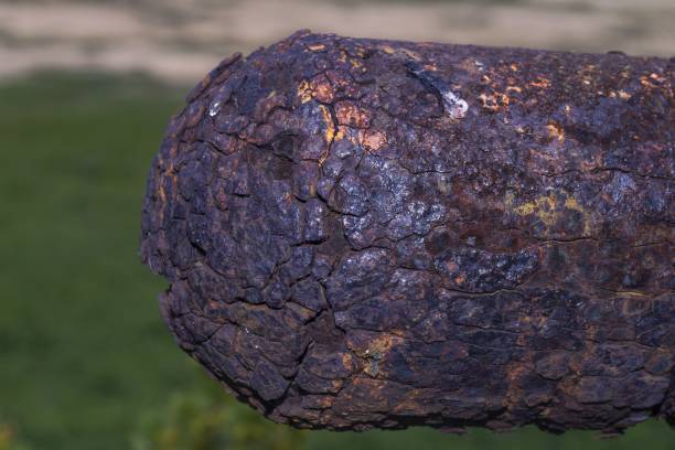 istock Closeup of a weathered grungy corroded pipe texture 1446174053