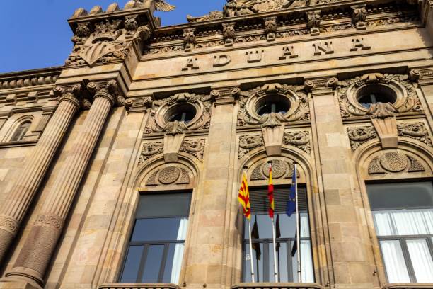 istock Famous Admiral Historic Authority building in Barcelona, Spain 1446174544