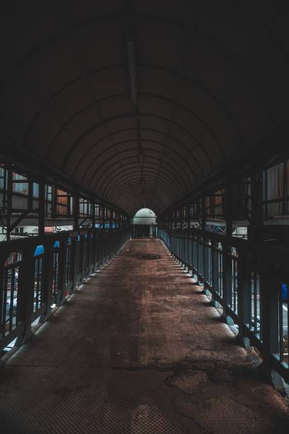 istock Vertical shot of the empty footbridge 1446176981