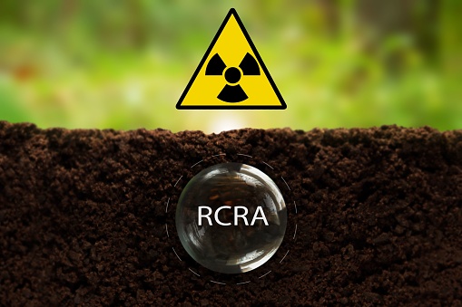 A transparent capsule with RCRA formula underground - the concept of contamination
