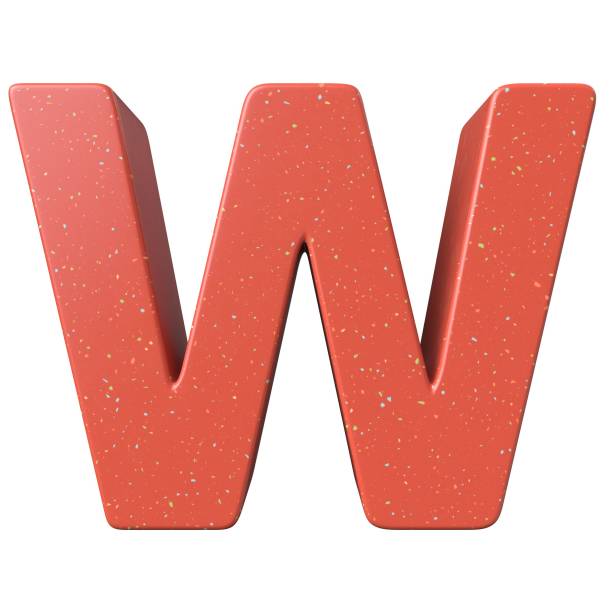 istock 3D rendering of a red letter W isolated on a white background 1446180829