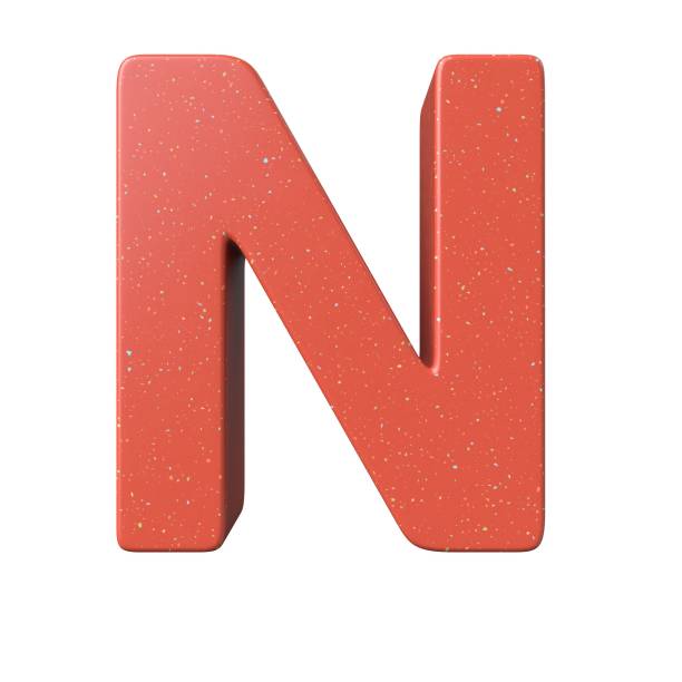 istock 3D rendering of the red letter N isolated on a white background 1446180904