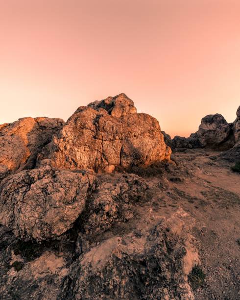 Sunset and textures at Kohegy, Budaors, Hungary