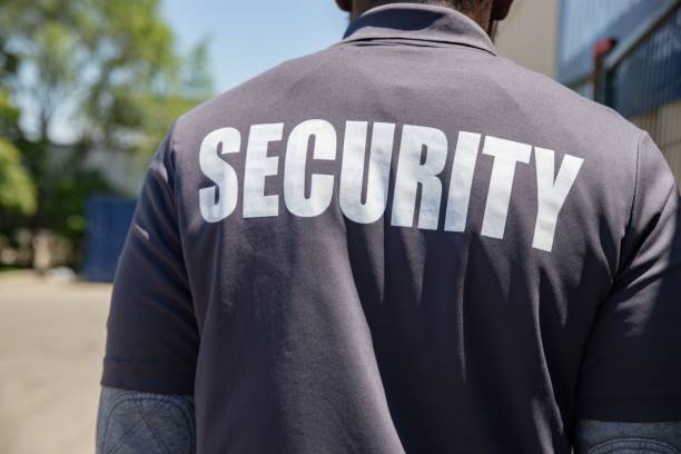 istock Closeup of a man's back in uniform with 