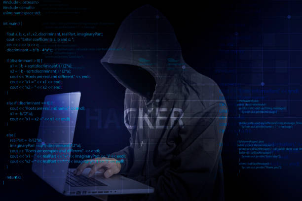 istock The hacker broke the security in the system.The dangers of digital thieves,hacker wearing black hoodie 1446195238