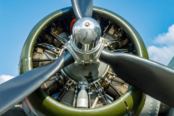 istock Closeup shot of a airplane engine 1446197076