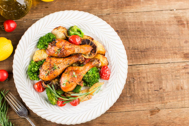 istock Homemade roasted chicken leg with Rosemary 1446199397